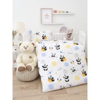 Bytový textil MKLuzkoviny.cz Bavlněné povlečení Renforcé do postýlky - Vesmírná panda