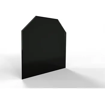 Flamingo Sklo pod kamna - šestihran 1000x1000mm/6mm, černé, s fazetou