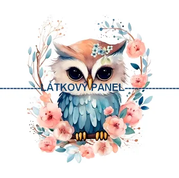 Látkový panel - Sovička - PT-66 Velikost: 45x45cm, Materiál: Kočárkovina