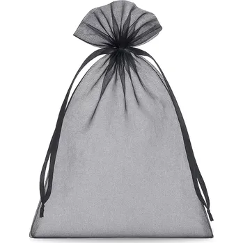 Dárková taška 10 ks Organza sáčky 15 x 20 cm - černé
