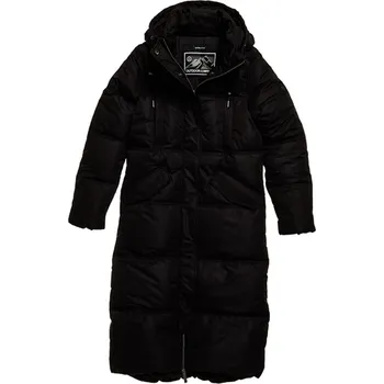 Dámský kabát Dámský Kabát SUPERDRY MICROFIBRE DUVET COAT W5010300A02A – Černá L