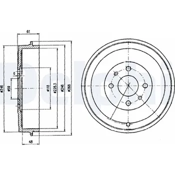 Brzdový buben Brzdový buben DELPHI BF379
