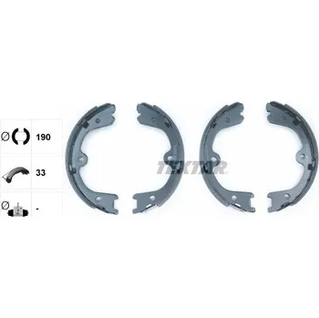 Brzdová čelist Sada brzdových čelistí, parkovací brzda TEXTAR 91073200