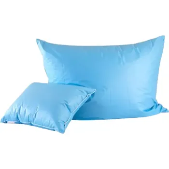 Polštář Péřový polštář Sulpa s paspulí 70x90 cm, modrý