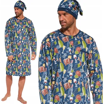 Pánská noční košile Cornette 110/21 modrá XL