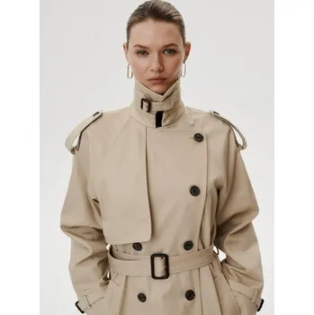 Dámský kabát MARI PRETI Trenčkot Chiara Béžová Regular Fit L