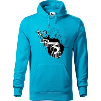 Pánská mikina Pánská mikina s potiskem Trial Velikost (muž): L, Vyberte barvu: Tyrkysová