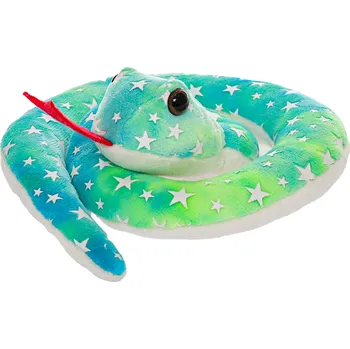 plyšák MikroTrading Had plyšový svítící ve tmě, tři barvy Barva: Zelená