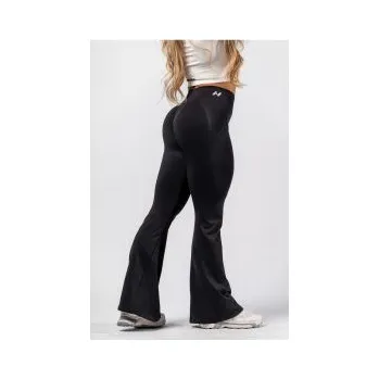 Dámské legíny NEBBIA Tvarující bezešvé flared legíny FLOW SEAMLESS 498 black L; Černá legíny