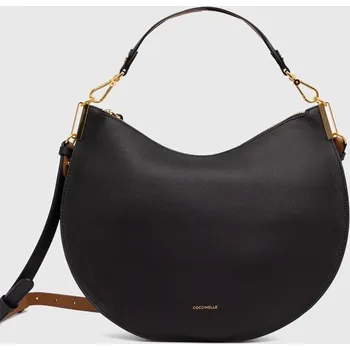 Kabelka Kožená kabelka Coccinelle COCCINELLESUNUP E1.QKF.13.01.01 černá 99X, vel. ONE SIZE