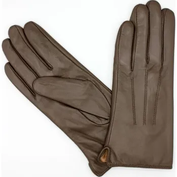 Rukavice Hollig Dámské kožené rukavice čokoládově hnědá zateplené z pravé kůže jehnětina Velikost: 7 obvod ca 19 cm