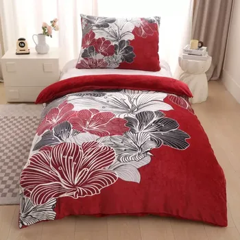 Povlečení Novinka 2025! Luxusní ložní souprava mikroplyš s 3D efektem – 70×90 / 140×200 cm - AWA VÍNOVÁ