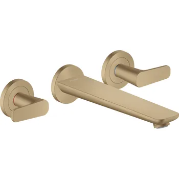 Vodovodní baterie Axor Citterio C - Tříotvorová vanová baterie pod omítku, kartáčovaný bronz 49482140