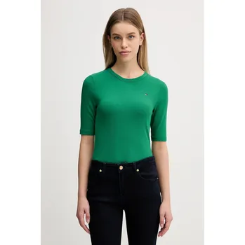 Dámské tričko Tričko Tommy Hilfiger WW0WW47308 zelená 77X, vel. S
