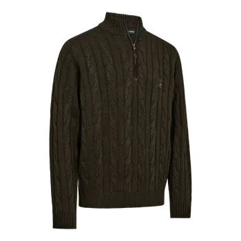 Pánský svetr DEERHUNTER pánský svetr Randall 1/2 Zip knit Velikost oblečení 2: M