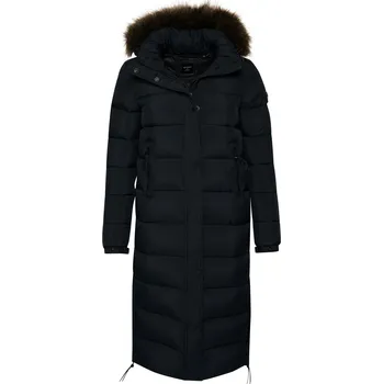 Dámský kabát Dámský Kabát SUPERDRY VINTAGE HOODED MID LAYER LONG W5011180A12A – Černá XS