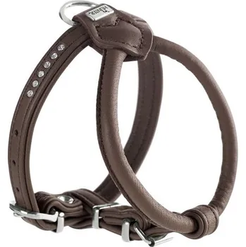 Postroj pro psa Postroj Round & Soft Luxus kávový, Velikost 50