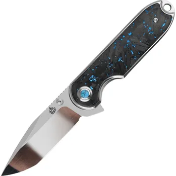 kapesní nůž QSP Knife Nebula 14C28N, mirror polish, Blue shredded CF, Linerlock QS168-C