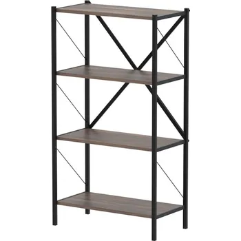 police Kovový regál HALROS, černá/mars + vyzvednutí ZDARMA