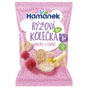 Sušené ovoce HAMÁNEK BIO Rýžová kolečka Malina&Banán 35 g