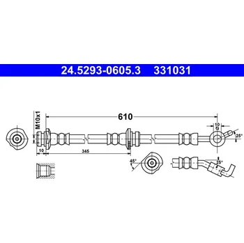 Brzdová hadice Brzdová hadice ATE 24.5293-0605.3