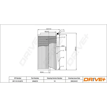 Vzduchový filtr Vzduchový filtr Dr!ve+ DP1110.10.0272
