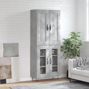 Příborník do zásuvky vidaXL Skříň highboard 69,5 x 34 x 180 cm kompozitní dřevo [3199651] Barva: Betonová šedá