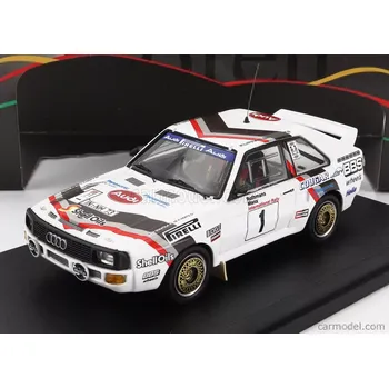 autíčko Trofeu Audi Quattro Sport N 1 Rally Manx 1984 H.mikkola - A.hertz 1:43 Bílá