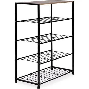 Botník ModernHome LOFT dřevo černá