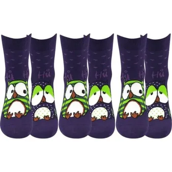 Dámské ponožky 3PACK ponožky Boma ABS fialové (Pruhana) M Možnost vrácení zboží ZDARMA do 120 dnů!