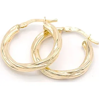 Náušnice Zlaté náušnice kruhy zdobené na háček