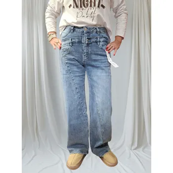 Dámské džíny Dámské džíny Miss, široké nohavice Barva: Azurová modrá, Velikost: 40, Size system: EU