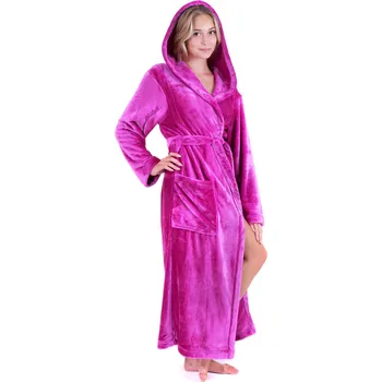 Dámský župan župan Siena s kapucí dámský S fuchsiová