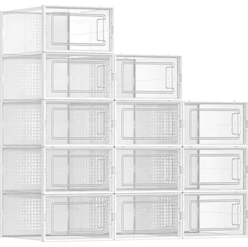 Botník SONGMICS Boxy na boty, 33.3x23x14cm, bílé Plastová krabice na boty