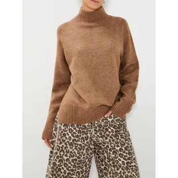 Dámská móda Sinsay - Svetr se stojáčkem - hnědá - 713HK-82M - 713HK-82M-XS