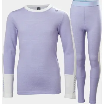 Chlapecká bunda Helly Hansen Jr Lifa Merino Midweight set bright lavender Barva: -, Velikost: 164