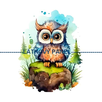 Látkový panel - Sovička - PT-61 Velikost: 35x35cm, Materiál: Úplet