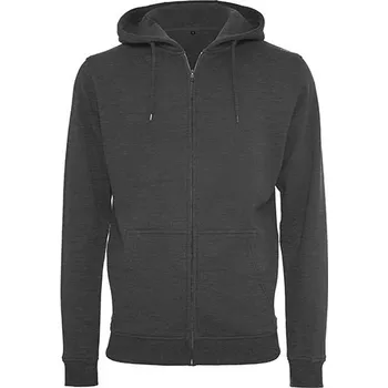 Pánská mikina Build Your Brand Masivní mikina na zip Barva: Charcoal (Heather), Velikost: 5XL G_BY012