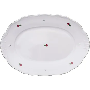 Mísa oválná, 32 cm, Verona, růžové kytičky, porcelán G. Benedikt