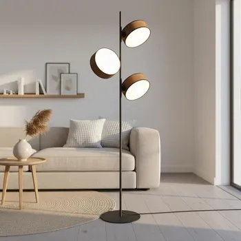 Lampička Stojací lampa DRUMZ 3xE14/10W/230V hnědá