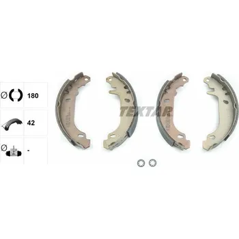 Brzdová čelist Sada brzdových čelistí TEXTAR 91037400