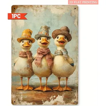 Plechová cedule BAF 2D plechová cedule Kachní rodinka 20 x 30 cm