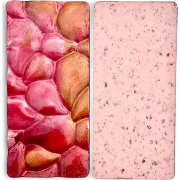 Čokoláda CAKES BY MARUŠKA - čokoládová tabulka bílá JAHODA, PRÁSKACÍ CUKR & MALINA 100g