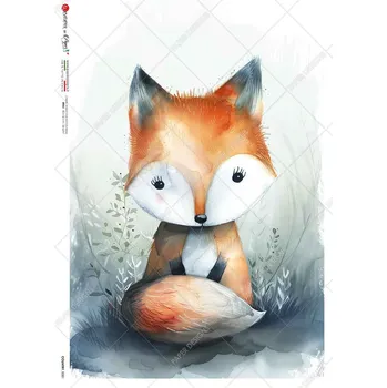 Umělecký papír Rýžový papír na decoupage - A4- Country 0081