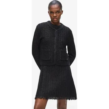 Dámský svetr Kardigan s příměsí vlny Karl Lagerfeld A4W18055 černá 99X, vel. M