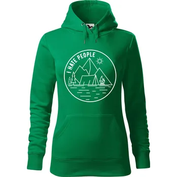 Pánská mikina Dámská mikina I hate people Velikost (žena): S, Vyberte barvu: Středně zelená