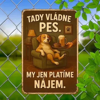 Plechová cedule BAF 2D Plechová cedule Psí území 30x20 cm