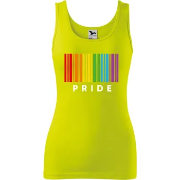 Dámské tílko s potiskem Pride pruhy Velikost: M, Barva: Limetková