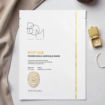 Pleťová maska B.O.M. B.O.M - Peptide Power Gold Ampoule Mask - Zlatá peptidová ampulková maska - 25 ml