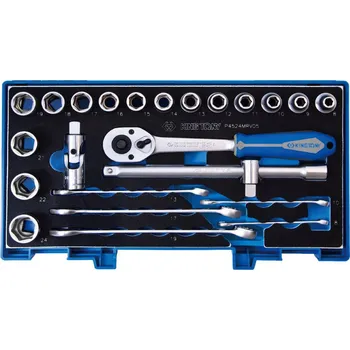 Gola sada Sada hlavic s ráčnou a příslušenstvím King Tony 1/2 CrV 6 hran 4524MRV05